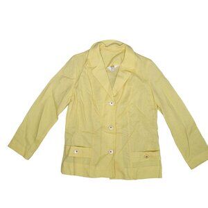 Carol Brent Yellow Button-Up Blazer Jacket
